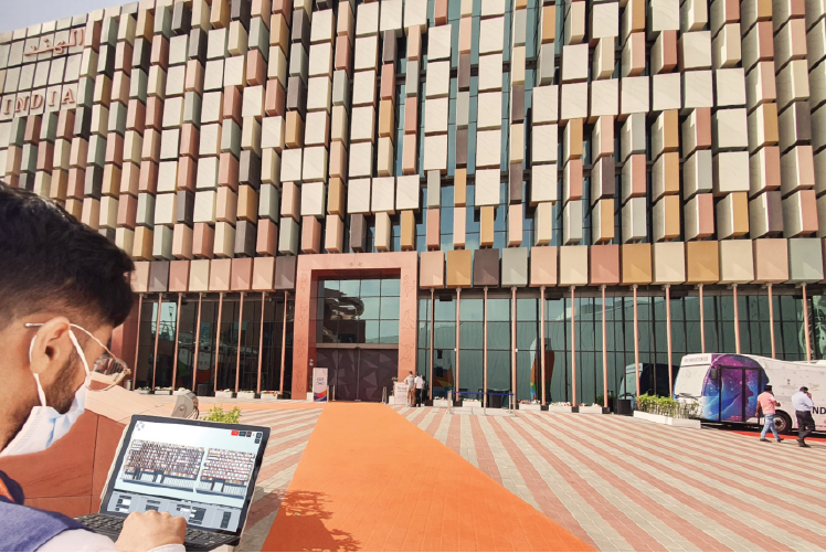 India Pavilion Dynamic Kinetic Facade — World Expo 2020, Dubai. Engineered by Kluger DART.
